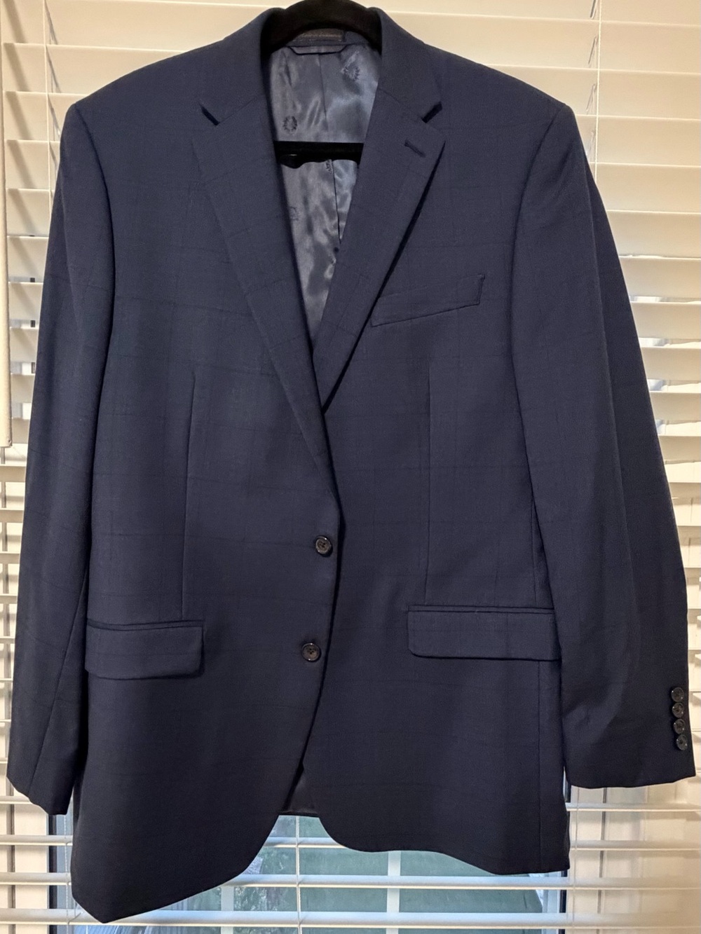 Polo by Ralph Lauren Navy Windowpane Two-Button Blazer
